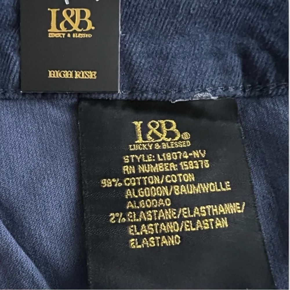 Lucky & Blessed Navy Carson Corduroy Flares NWT - Picture 8 of 11